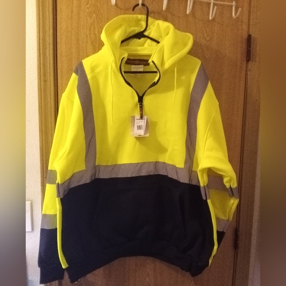 Work Ready Other - Unavailable Vis Hoodie Class III 2X Blocks 98%UV PPE Safety Reflective Sweater